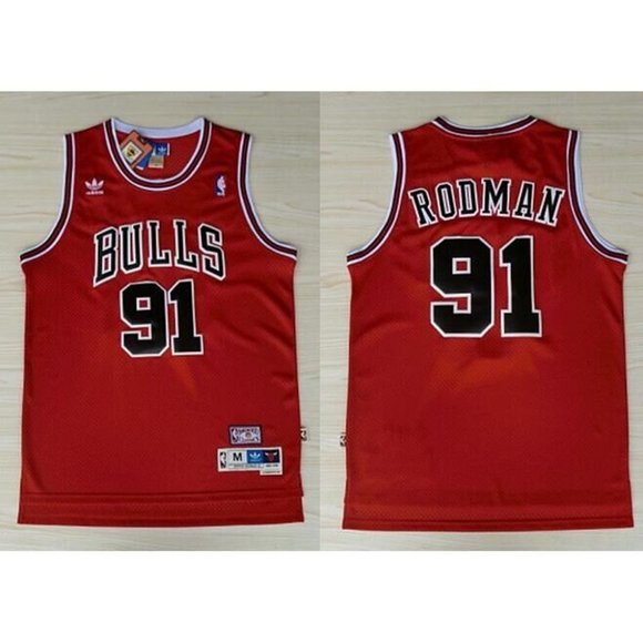 dennis rodman red jersey